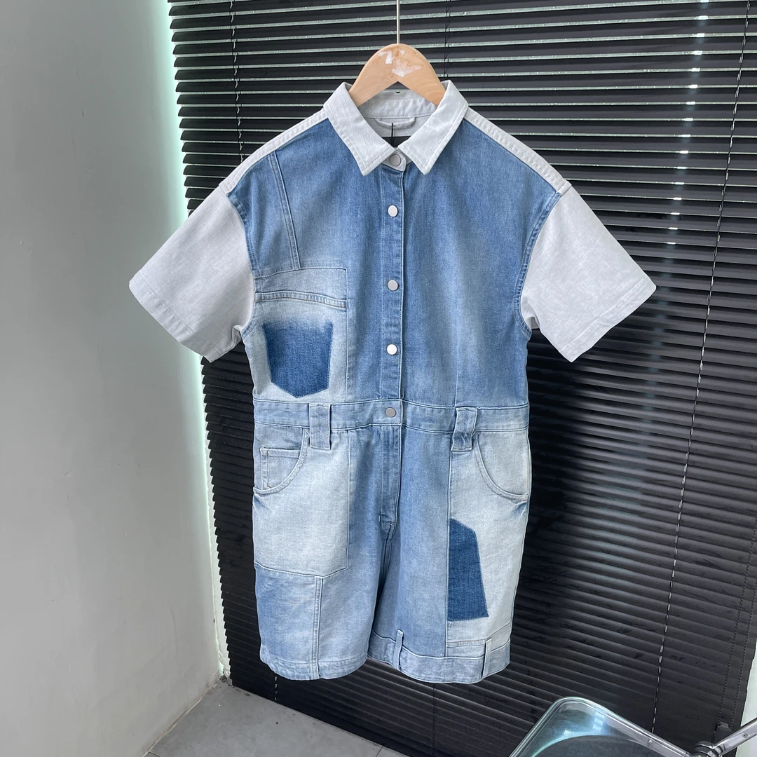 专属 水洗弹力罗特休闲牛仔连体裤 904009 DM24D931