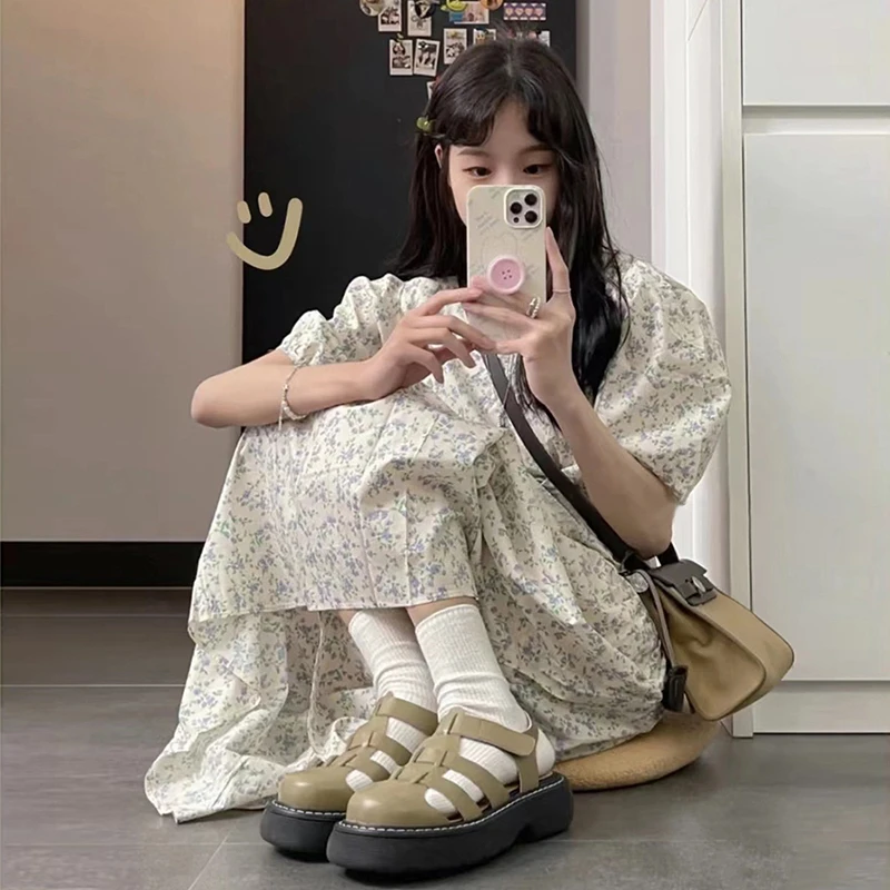 2024早春季高级感法式碎花连衣裙子女夏季新款小个子穿搭长裙3275