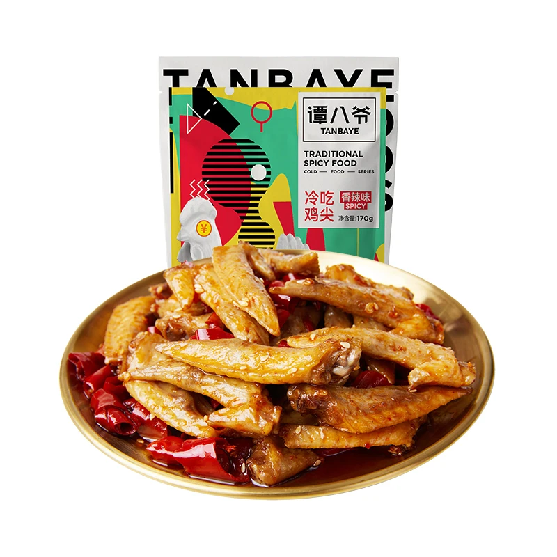 谭八爷香辣鸡翅尖特产小吃冷吃零食追剧零食解馋卤香追剧小零食