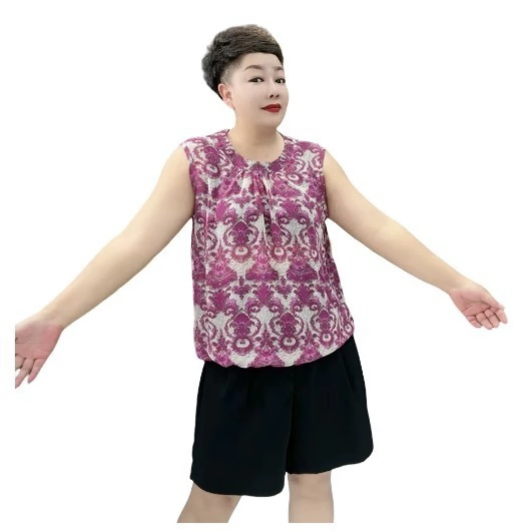 2732-GL夏季新款大码宽松百搭无袖上衣