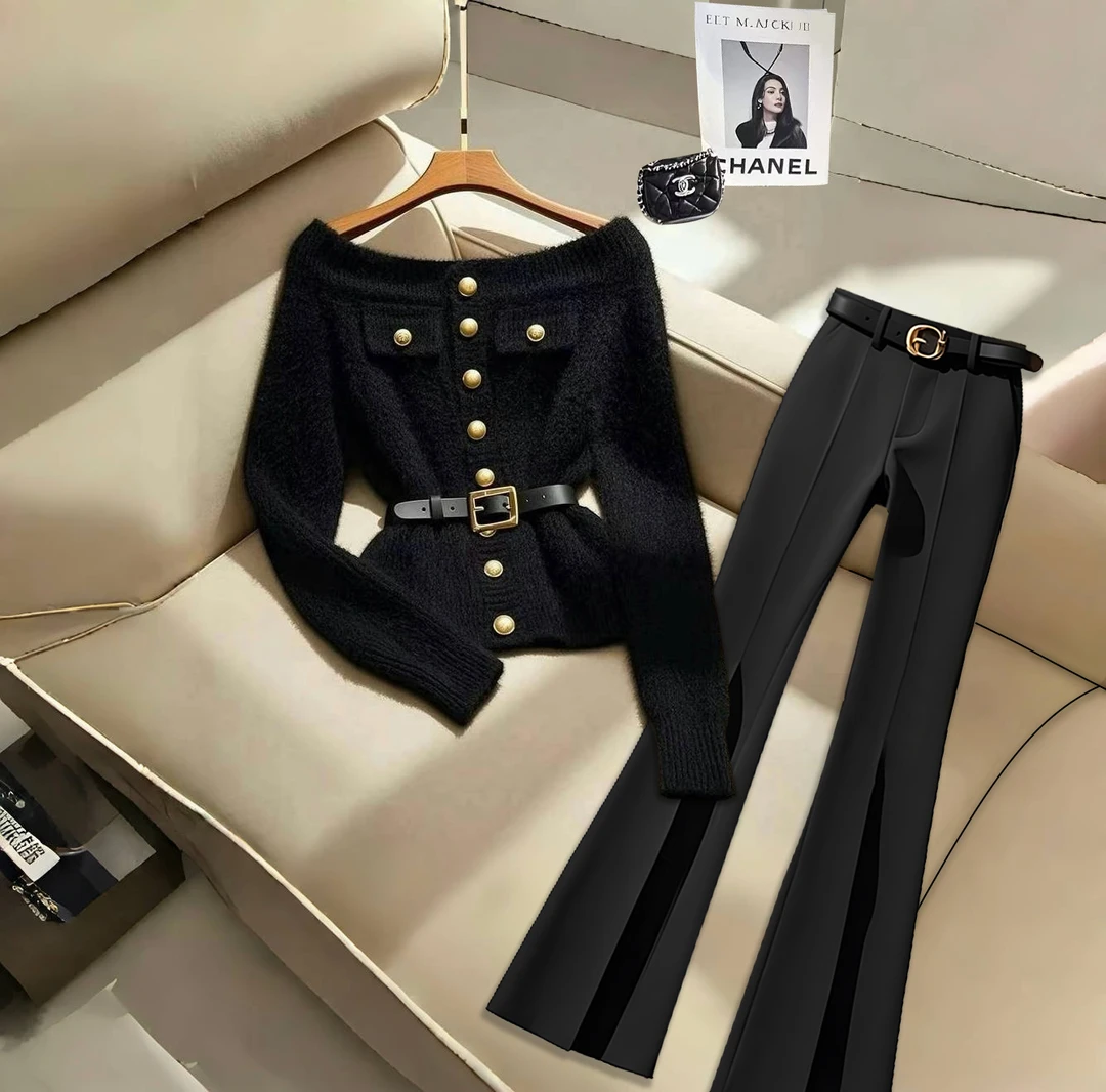 今年流行漂亮别致绝美上衣高级感洋气显瘦时尚直筒裤2025秋冬女装