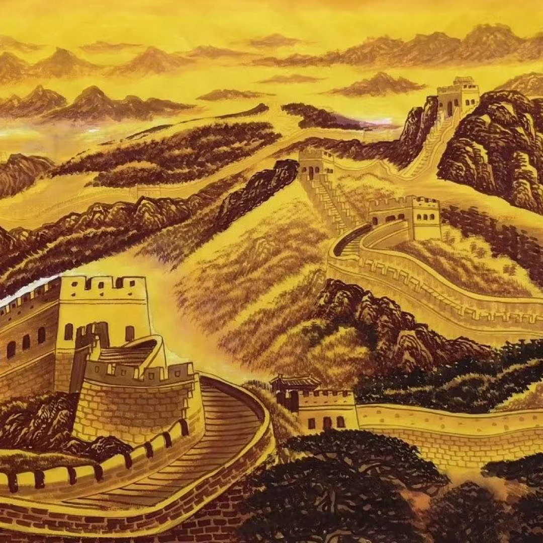 陈廷友小六尺金长城国画