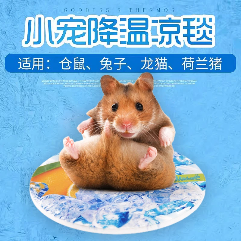 【奇妙妙】仓鼠夏季避暑降温板圆形陶瓷冰垫仓鼠降温乘凉仓鼠散热板