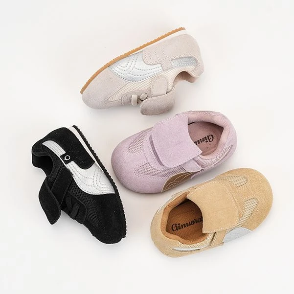 DOU16-30码秋季新款复古德训运动鞋幼儿软底小童阿甘防滑学步鞋