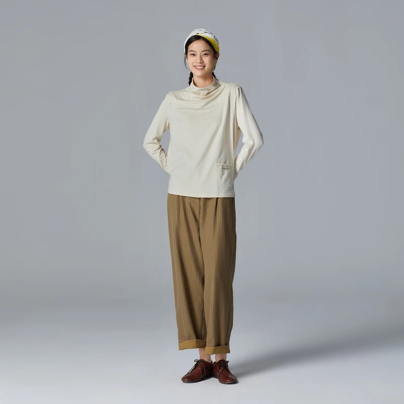 EXCEPTION例外【宝藏衣橱】收脚萝卜裤针织简约白色户外AB22-O1G02