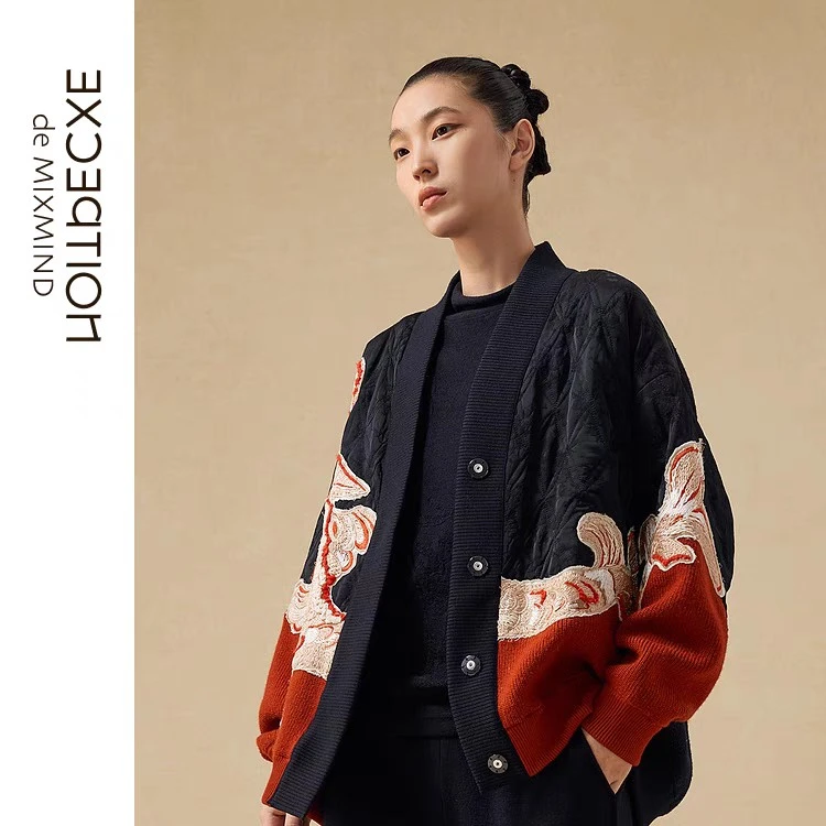 EXCEPTION撞荟渝提花绣花外套AA24-A2A02