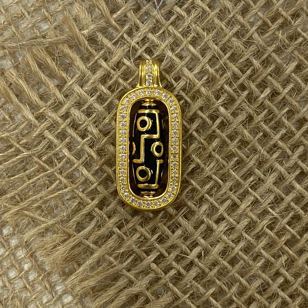 足金999天珠吊坠