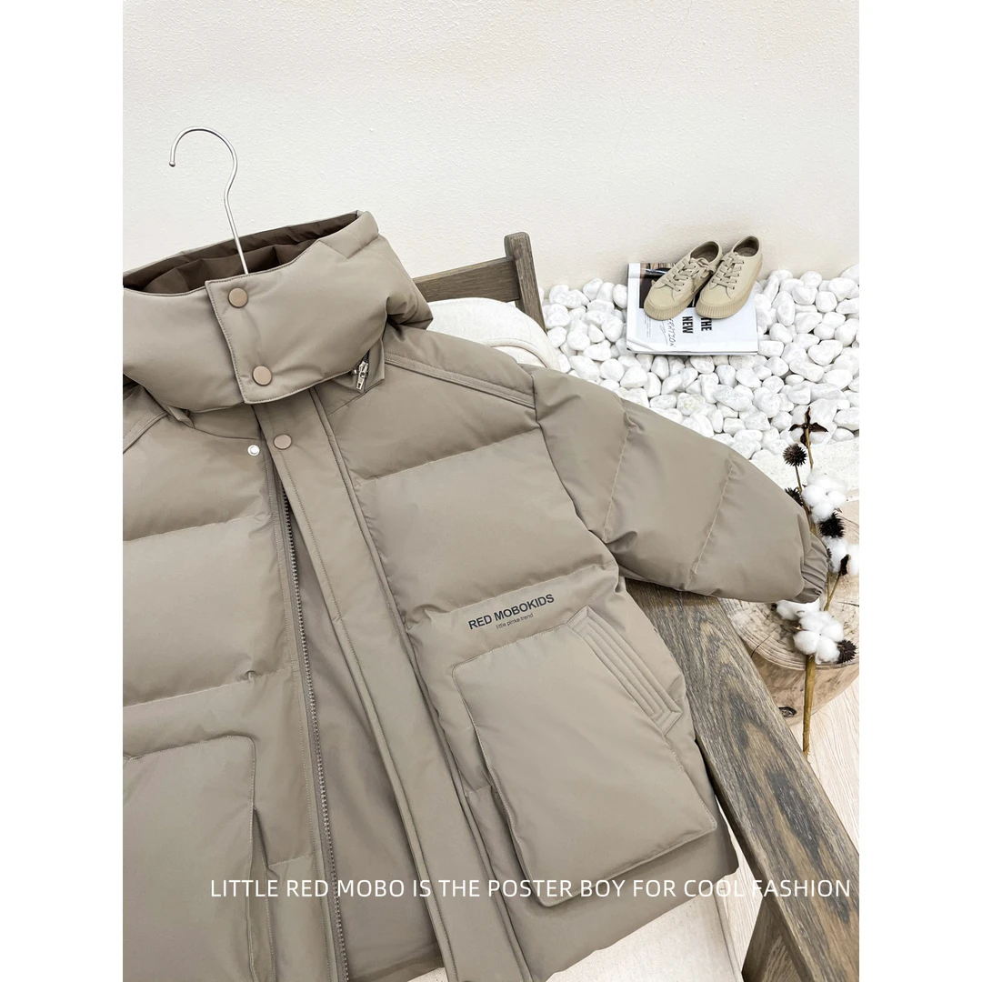 【现现】童装儿童羽绒服90白鸭绒2024冬季新款男童外套MMY84353