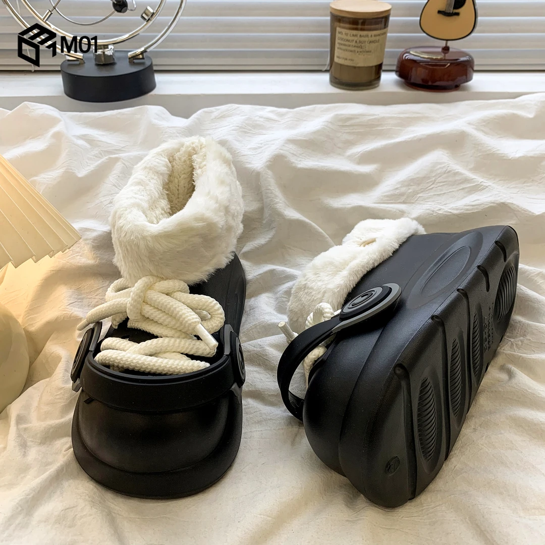 M01厚底可爱甜妹加绒加厚保暖雪地靴女2025秋季百搭短筒毛毛棉鞋