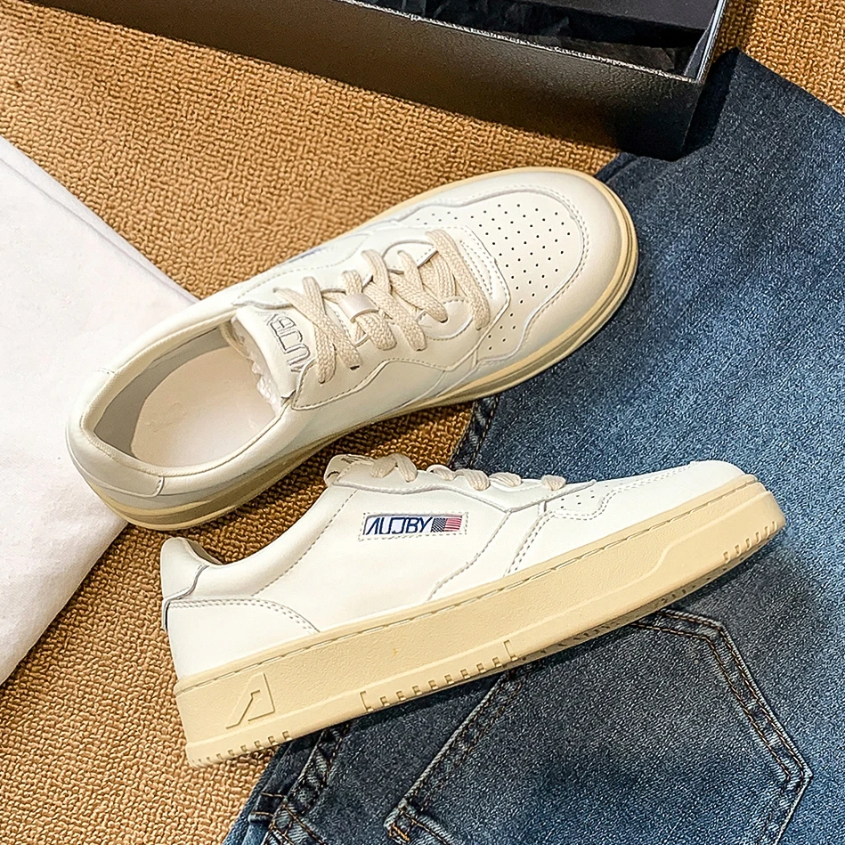 M01厚底潮流小白鞋女款2025新款复古百搭韩国autry板鞋小众鞋子