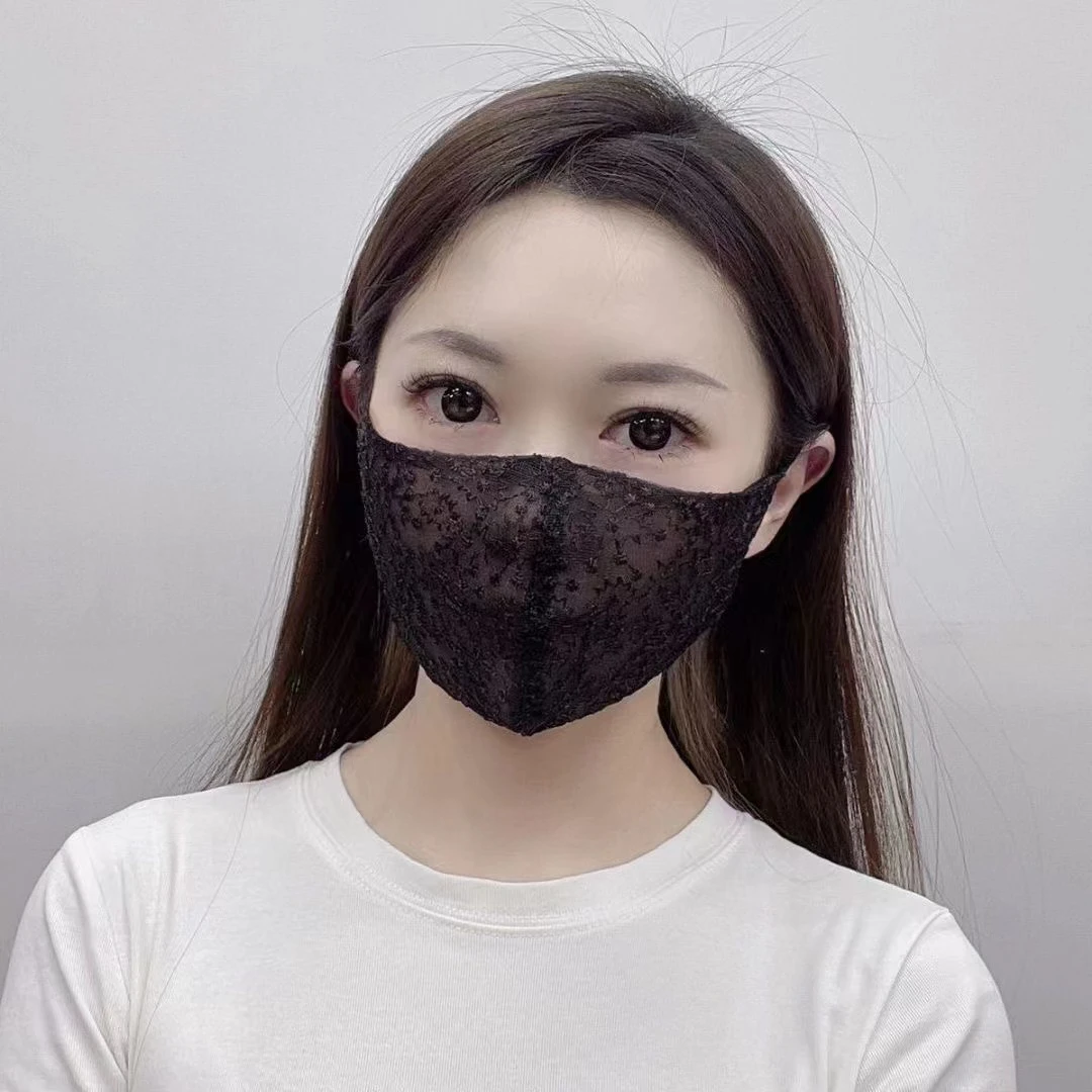 新款雪花刺绣面罩