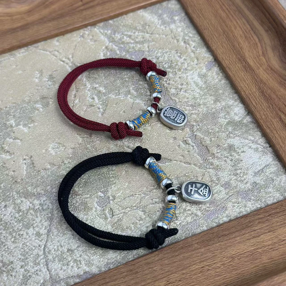 足银手链 大喜原创【千金】编织手链复古编绳民族风纯手工