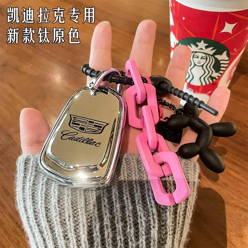 凯迪拉克xt5钥匙套xt4壳xt6车atsl专用srx女士ct6高档2023款包扣