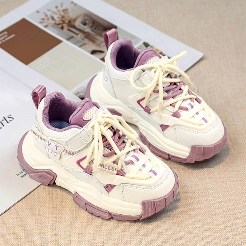 巴拉童年优选女童鞋子2025秋季新款儿童运动鞋中大童小白鞋女孩老