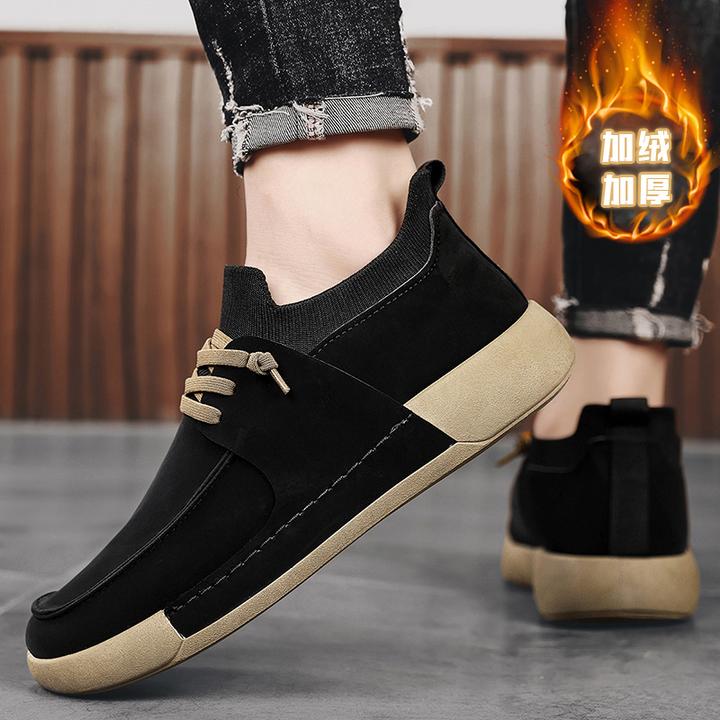 【设计师款】2024男士秋冬爆款轻便一脚蹬软底透气潮鞋舒适休闲棉鞋