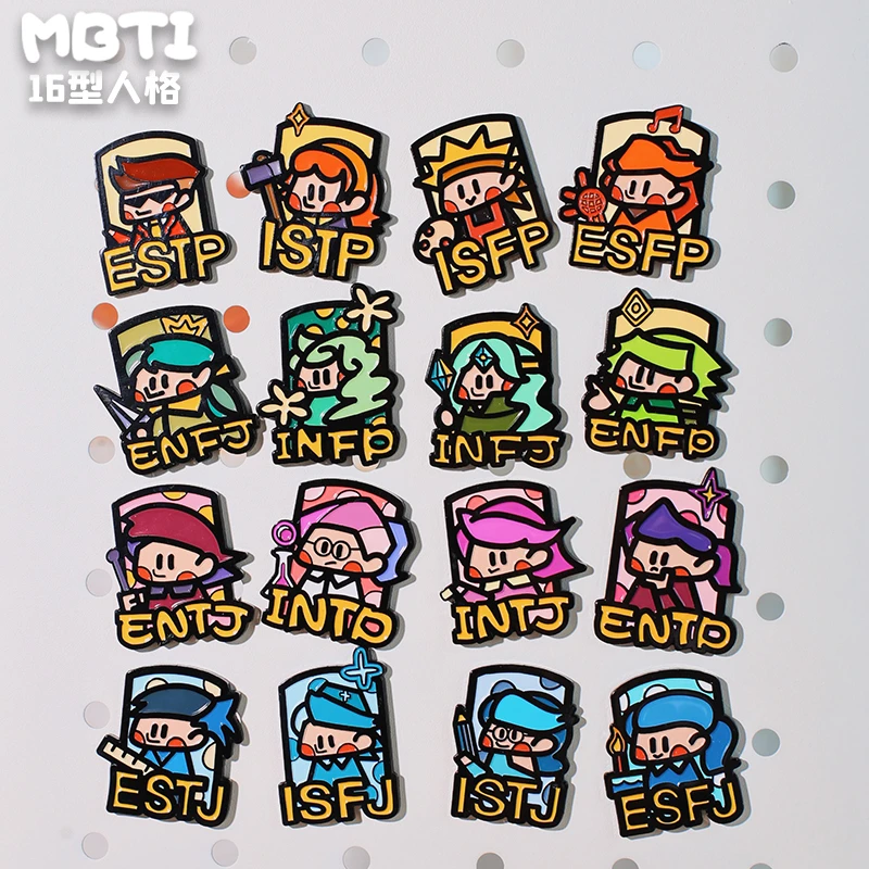 铁合金胸针 原创MBTI徽章可爱胸章胸针周边包挂件送朋友生日礼物