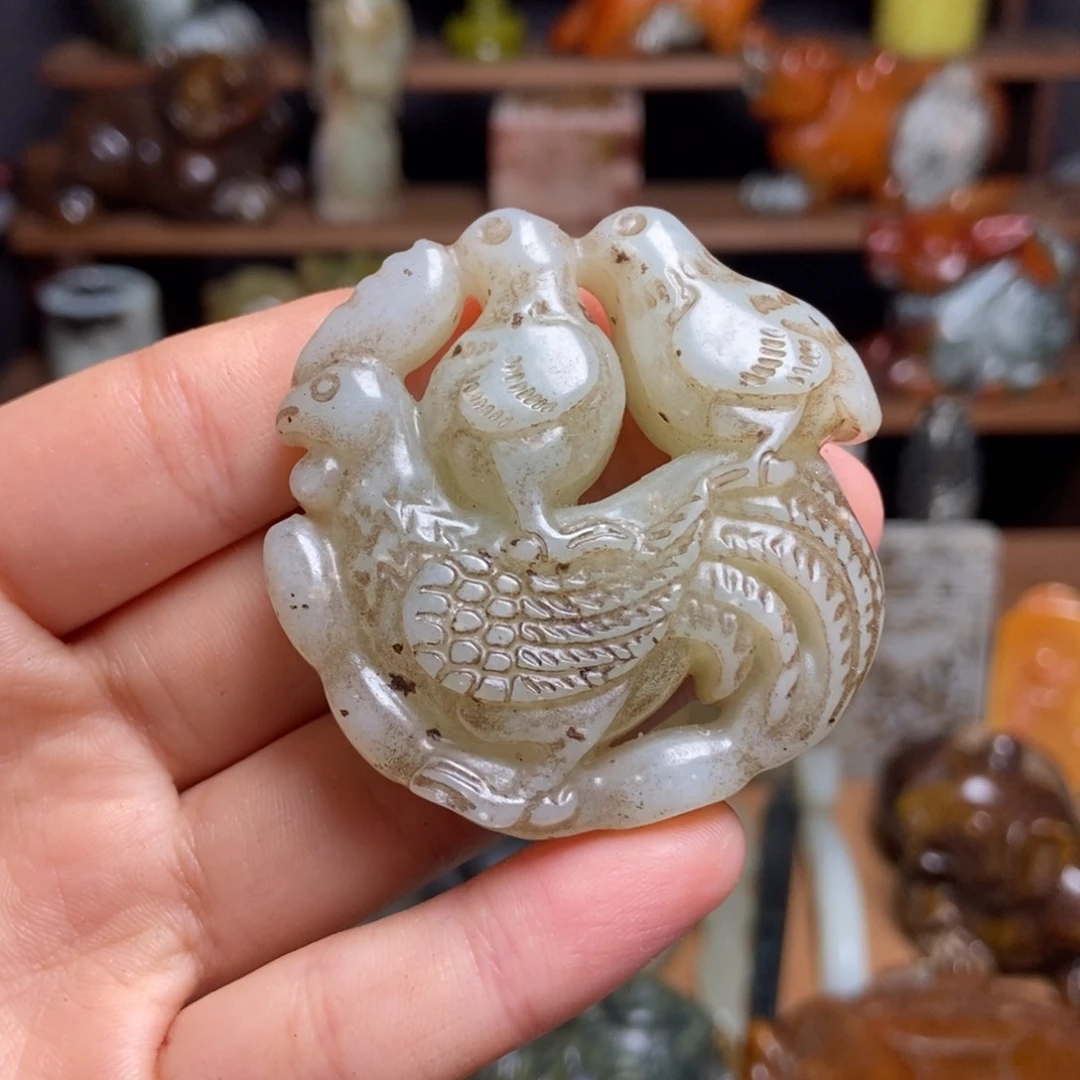 白玉菩提吊坠一一