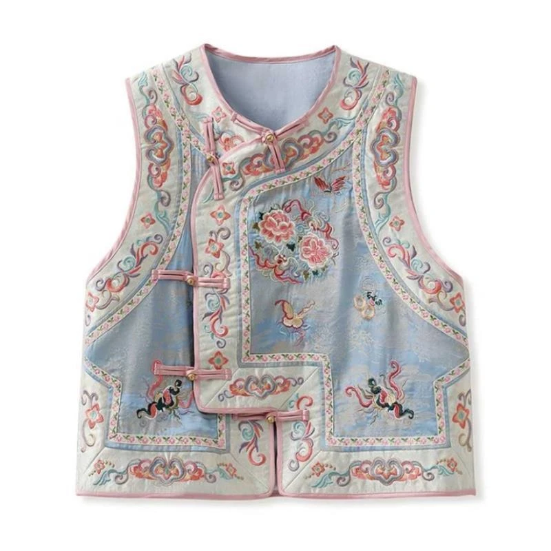 【碧落】新中式重工刺绣马甲2024B3306四月