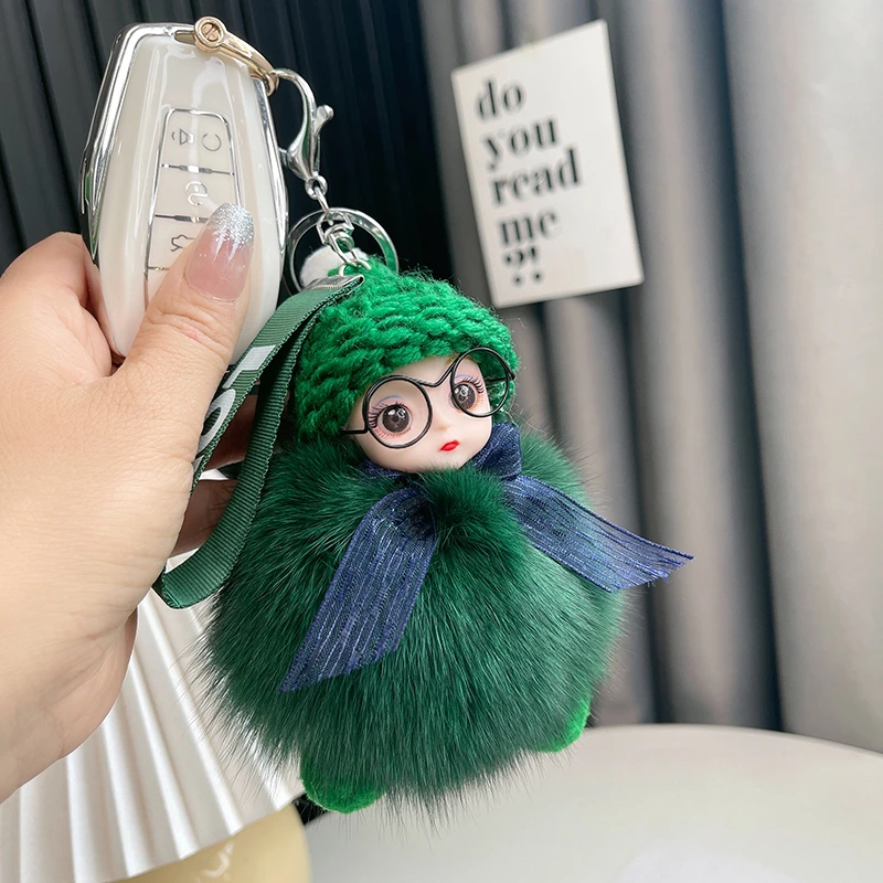 可爱娃娃包包挂件背包车钥匙扣毛绒公仔玩偶书包挂饰小饰品钥匙