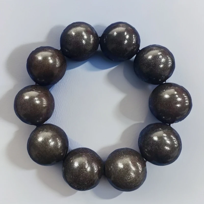 369号 乌木2.5cm圆珠手串