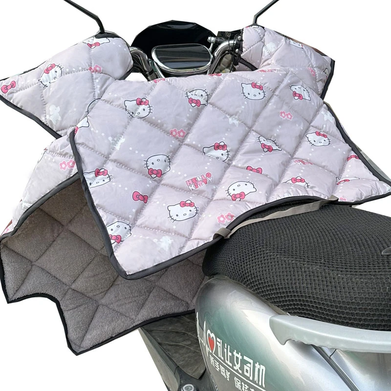 电动摩托车挡风被春秋中厚防水加大电瓶车防风罩冬季加绒厚四季款