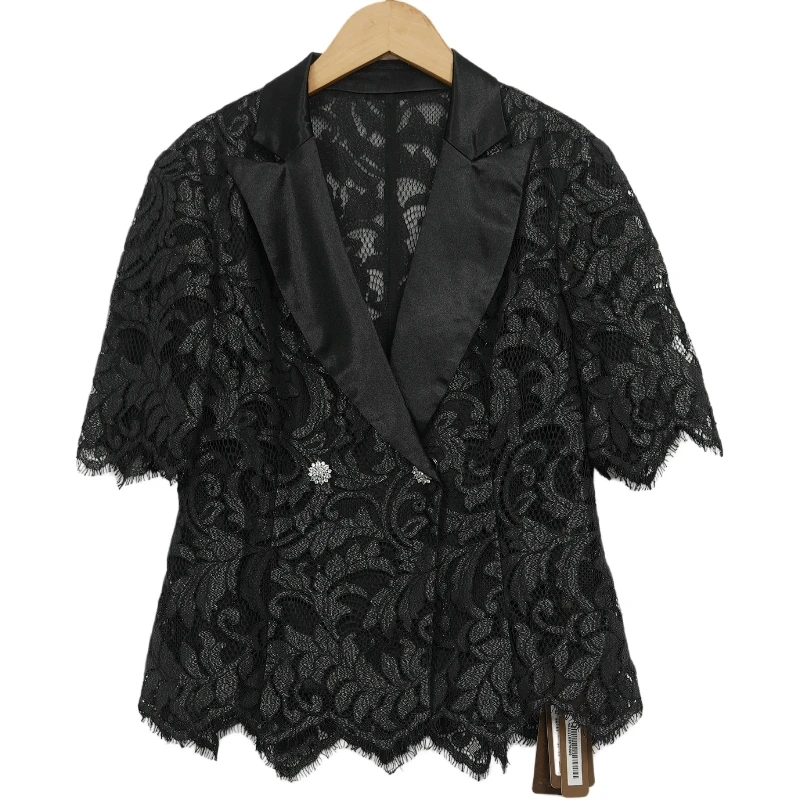 慕天姿女装新款洋气通勤黑上衣-18207