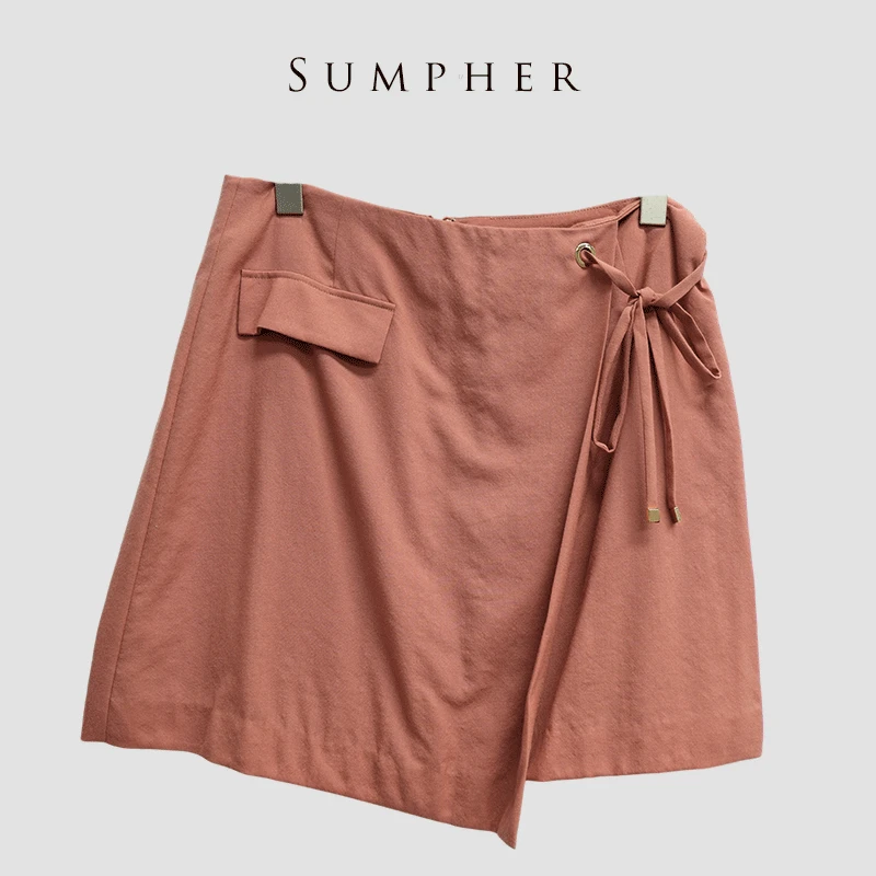 【广州杰哥Jack】Sumpher米家专柜新款百搭时尚皮粉色半裙-16051