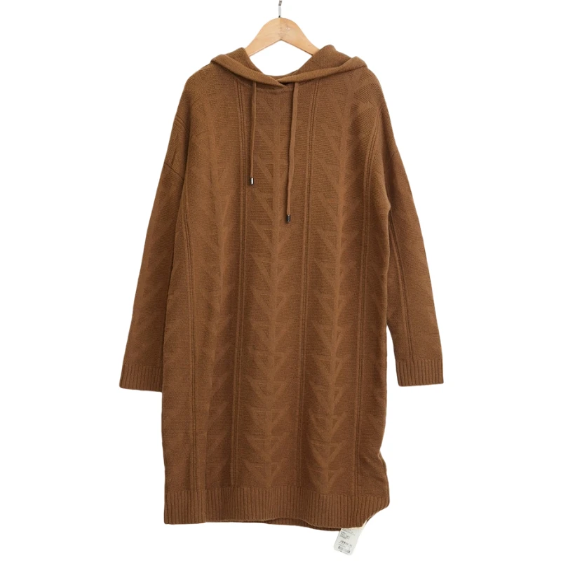 丽某莫精选女装新款洋气通勤气质百搭棕色连衣裙-2570