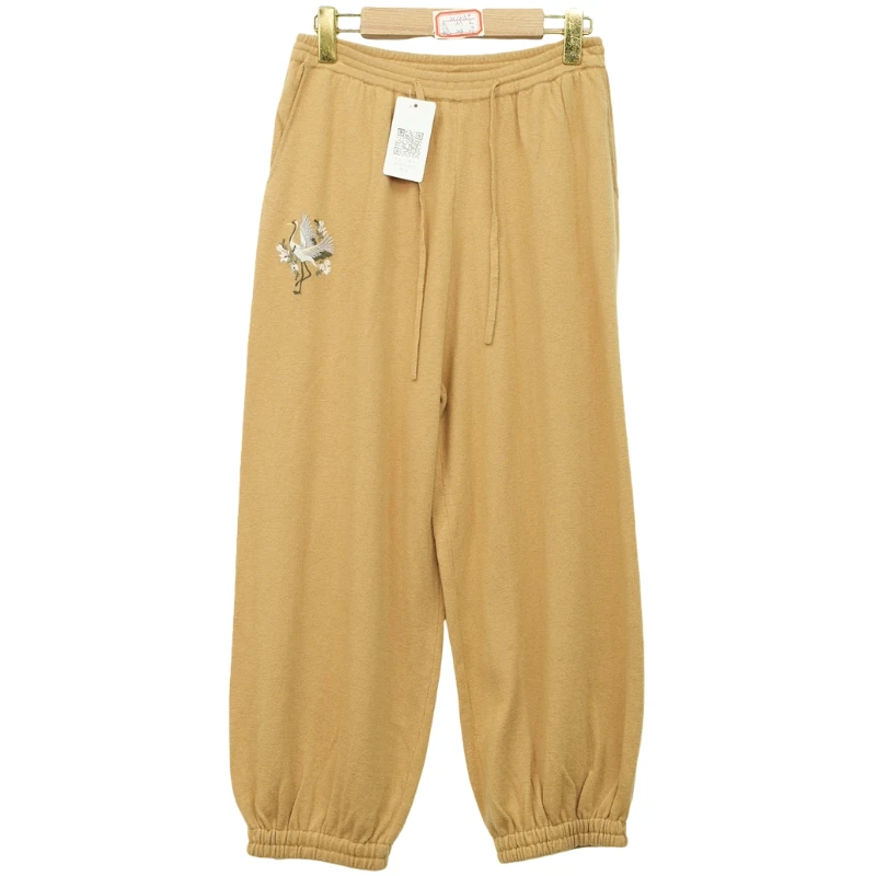 【GL】女装新款洋气通勤秋冬气质丰收驼女毛裤-21123