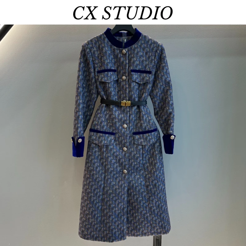 [QC]编码79 经典收腰轻奢气质时尚秋季连衣裙(定制女装）TG284