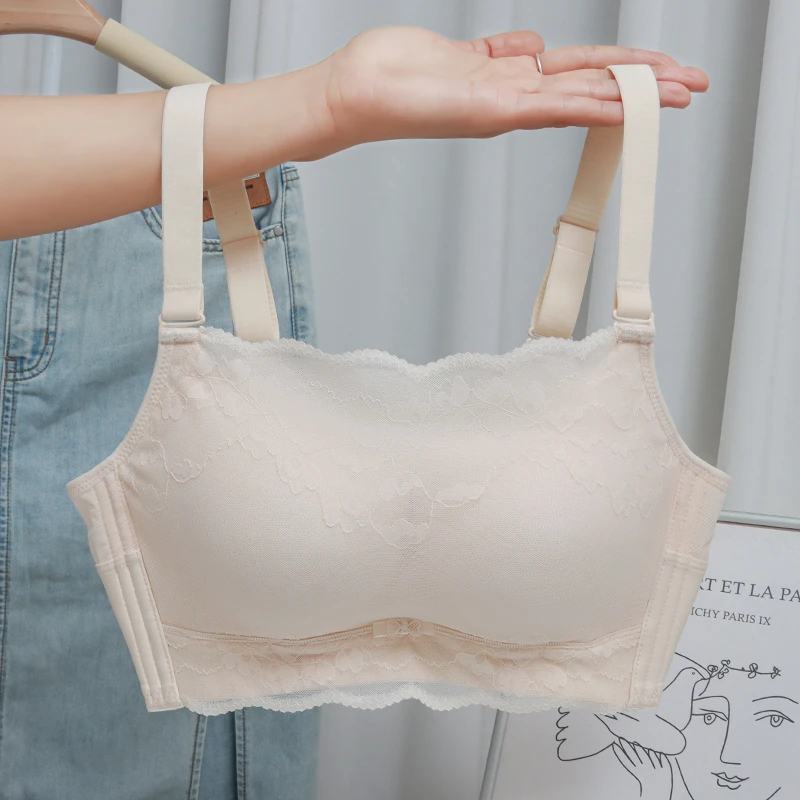 2024新款爆款防走光抹胸式内衣女小胸聚拢加厚8cm超厚文胸罩显大