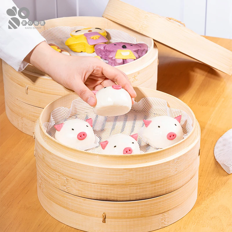 家之物语硅胶蒸笼布小包子蒸笼垫馒头饺子蒸屉蒸锅不粘蒸馒头家用