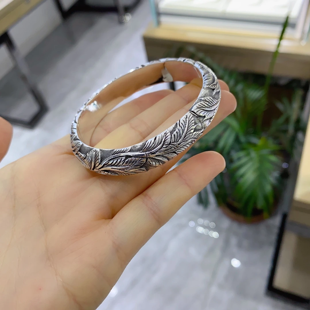 哈里银楼 足银手镯 600手工镯