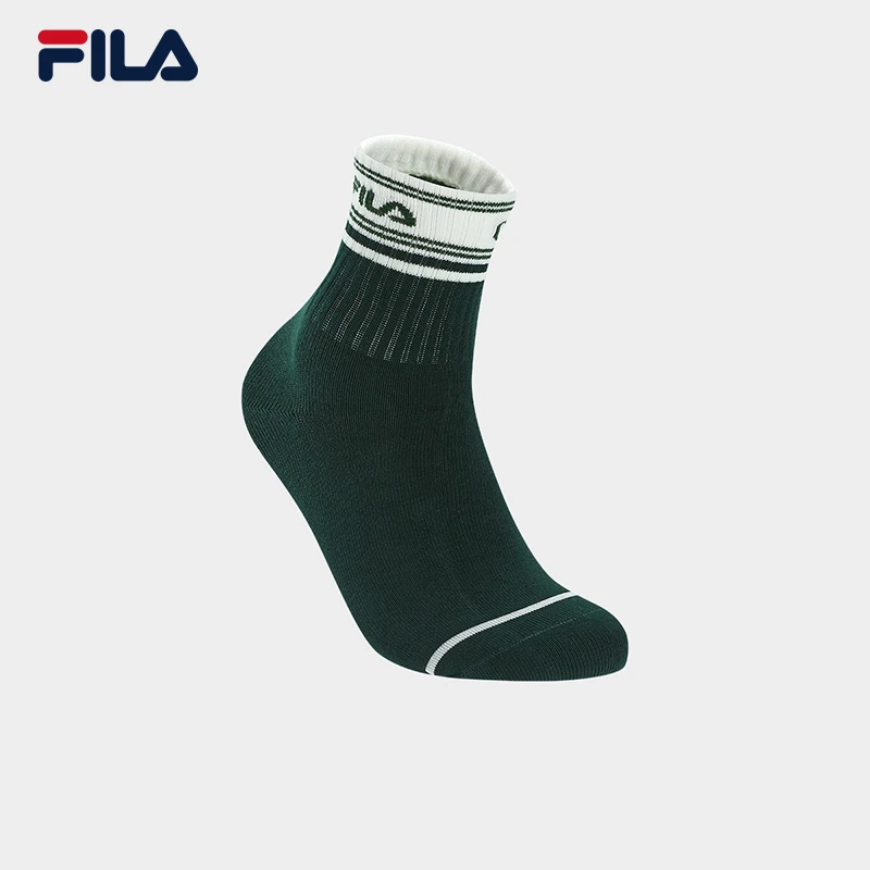 Fila/斐乐女士秋季新款【时尚百搭舒适透气】中腰运动袜F13W 438362