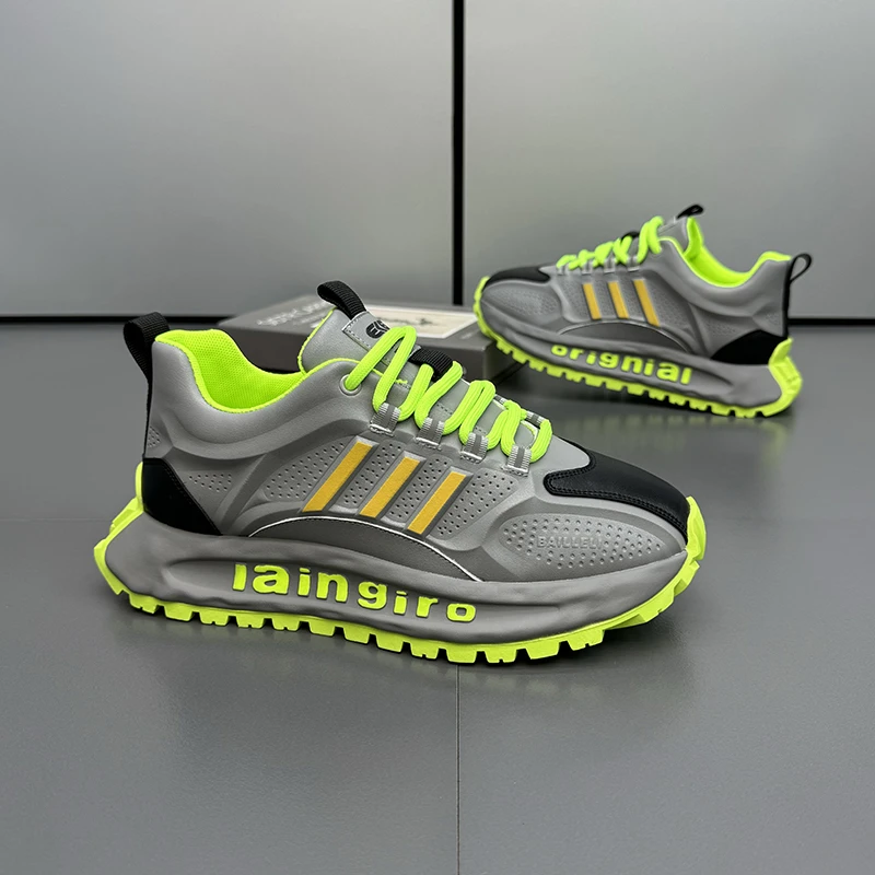 秋季新款男士潮鞋时尚休闲百搭软底舒适透气运动跑步低帮潮流鞋子