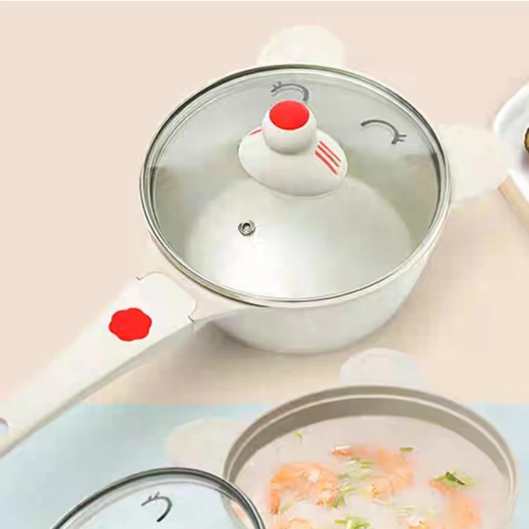 18cm米老鼠卡通奶锅麦饭石不粘锅宝宝辅食早餐锅多功能料理锅