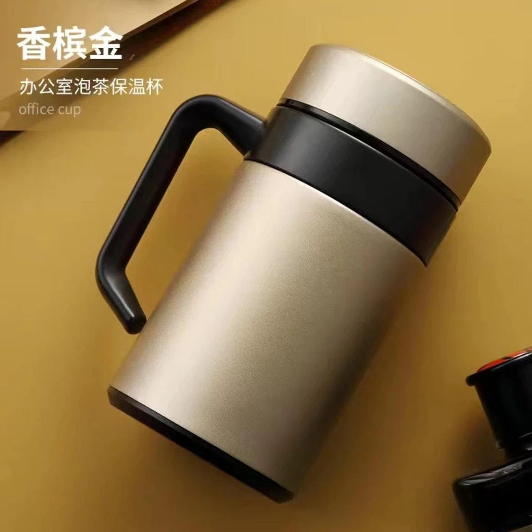 304不锈钢真空保温杯大容量办公家用泡茶杯持久保温高颜值商务杯