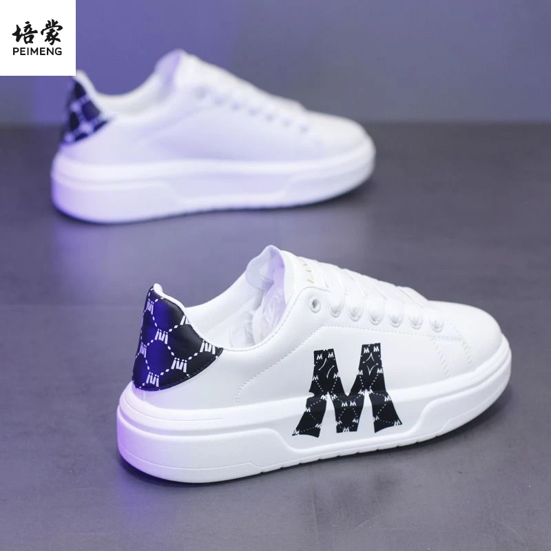 培蒙潮牌情侣小白鞋男女韩版潮流厚底学生板鞋百搭增高休闲运动鞋