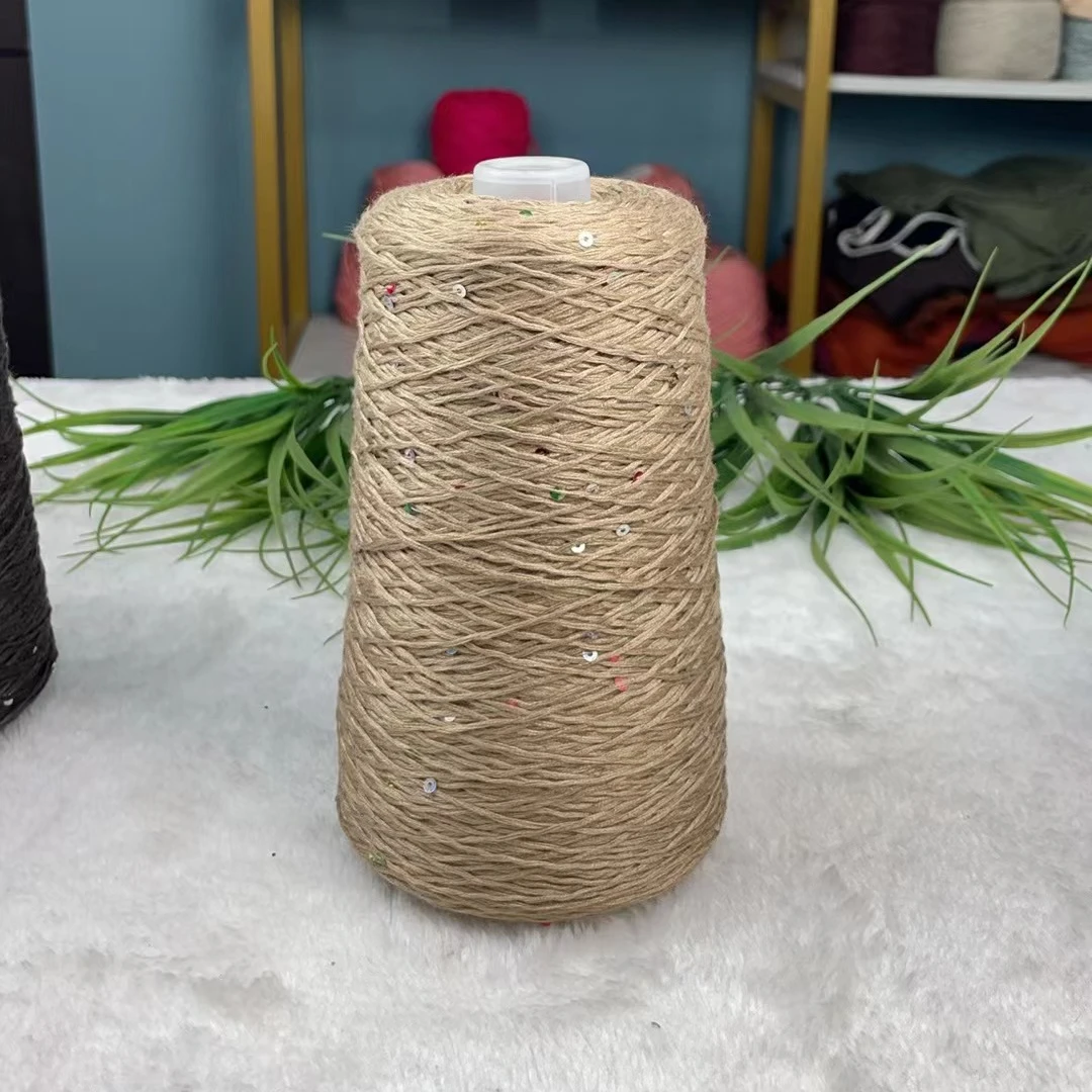 正品福利珠片天丝百搭棉线夏季纯手工-桑蚕丝莱塞尔