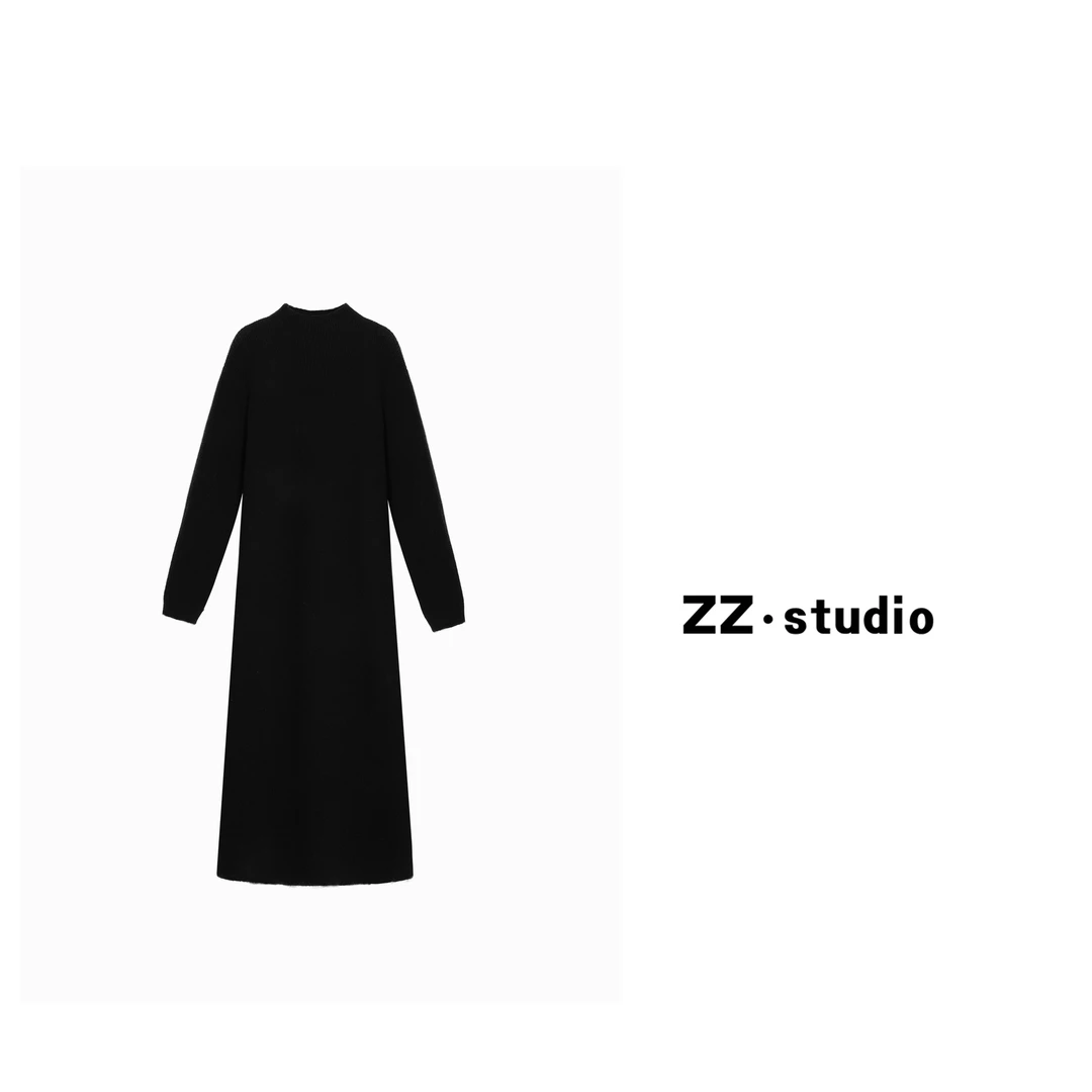 By张胖胖版型春季打底修身长袖厚款时尚针织连衣裙【清仓专属】A112