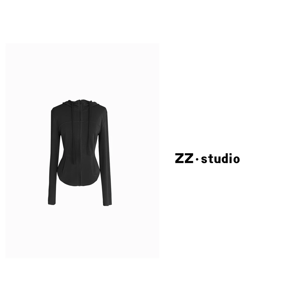 一口苏达机场瑜伽 秋季显瘦百搭收腰修身瑜伽时尚休闲上衣A209