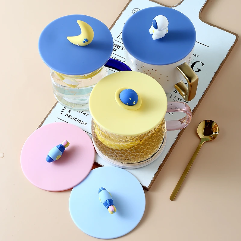 可爱硅胶杯盖马克杯盖子通用杯子盖子单卖水杯盖子早餐杯盖防尘盖