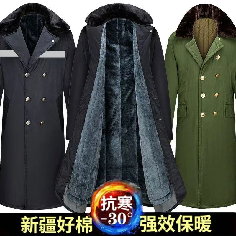 【现货先发】防水免洗军棉大衣军大衣长款过膝棉服活里活面可拆卸