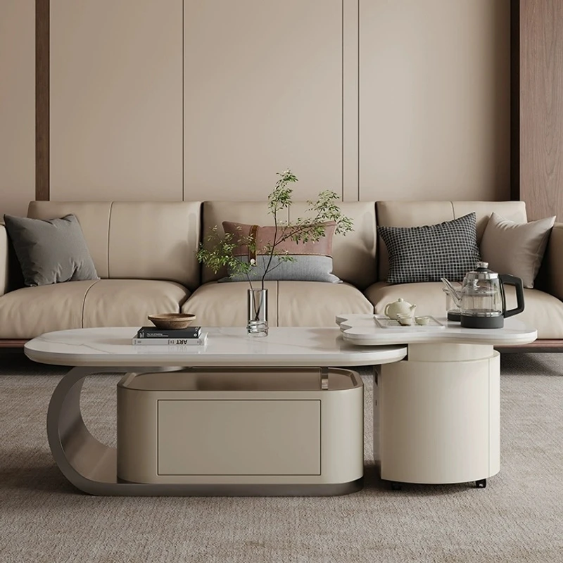 岩板功夫茶几客厅2024新款家用小户型高级感轻奢现代茶台泡茶一体