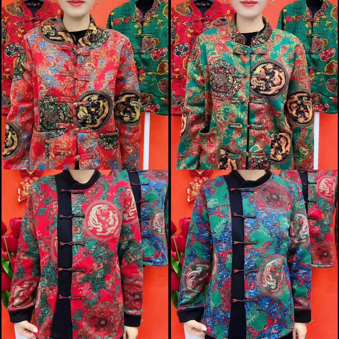 秋季新款龙凤呈祥图案妈妈开衫