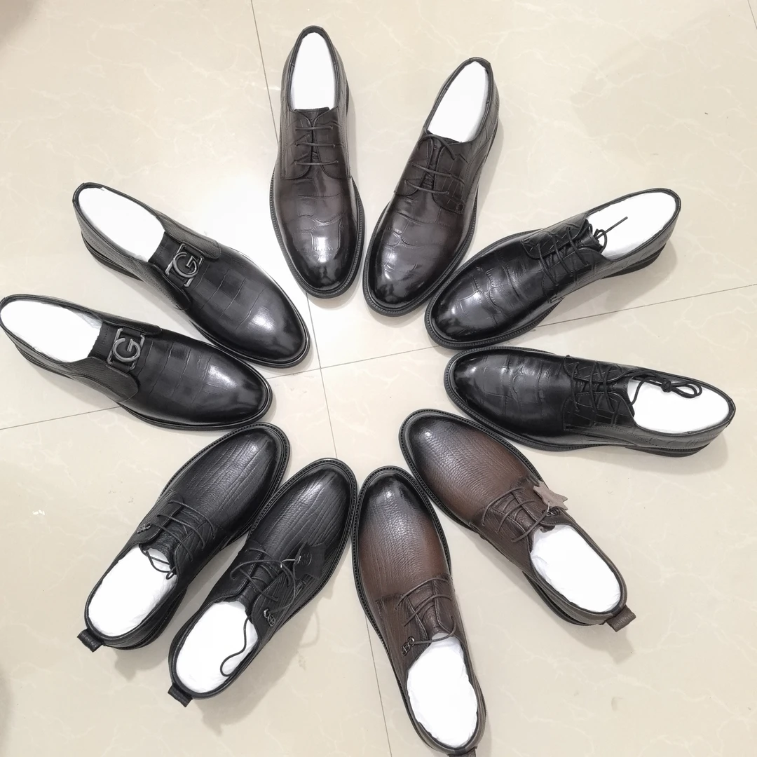 孤品头层牛皮男士黑色商务正装皮鞋休闲透气软底结婚新郎伴郎鞋