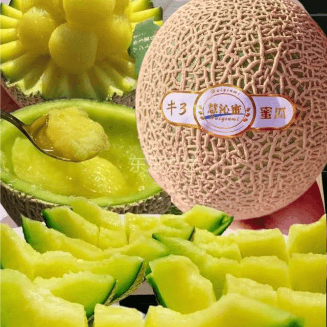 【东东严选】 高端玫珑瓜  蜜瓜界的哈根达斯 1颗（4斤左右）