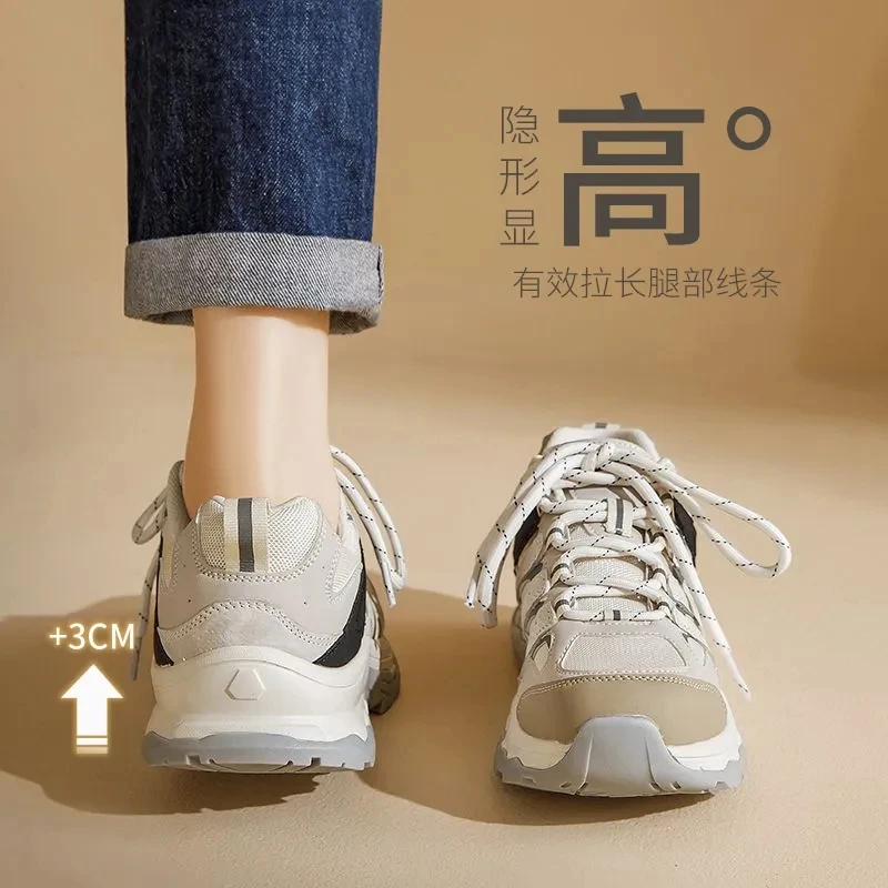奥古狮登老爹鞋女2024新款春季女鞋ins潮百搭增高厚底跑鞋运动鞋