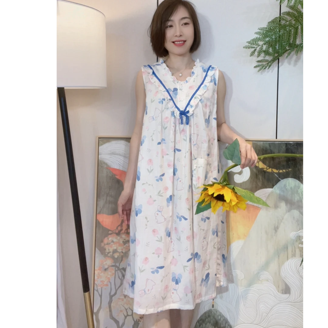 『季末清仓专区』天空之城夏季纯棉纱女短袖裙LZ2100/LZ2027/2712