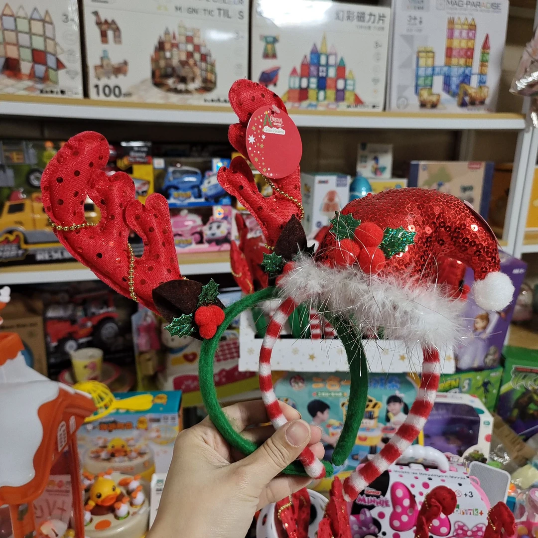 （拍一发4）儿童玩具圣诞节发夹装饰可爱主题发箍发夹